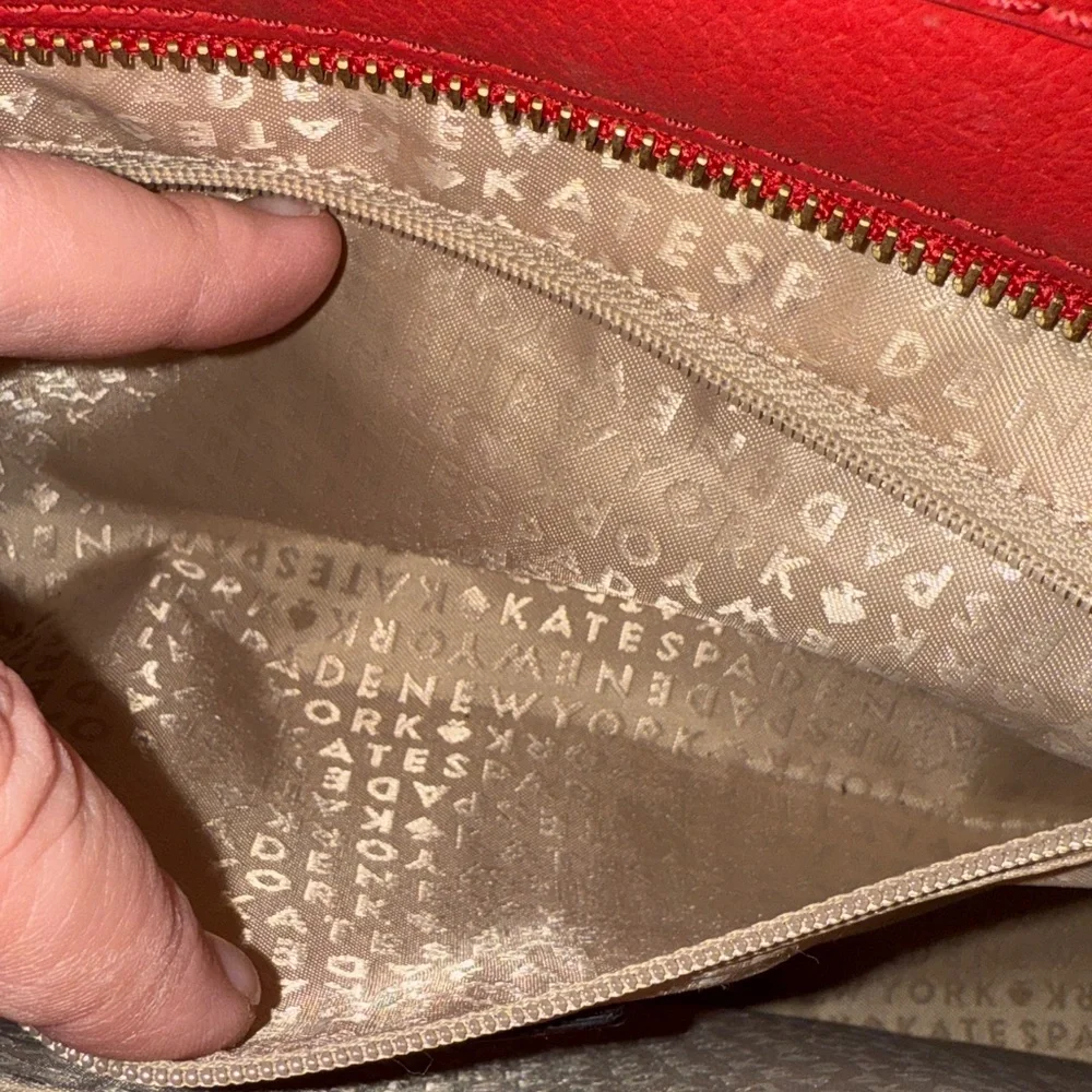 Kate Spade Red Leather Lana Satchel - Picture 11 of 14